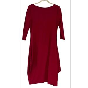 Porto Dress 3/4 Sleeve Red Burgundy Sz 2